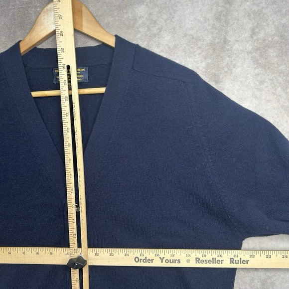 VTG Brooks Brothers Sweater Mens Size 40 Blue Lambswool Cardigan Knit England - Picture 4 of 5